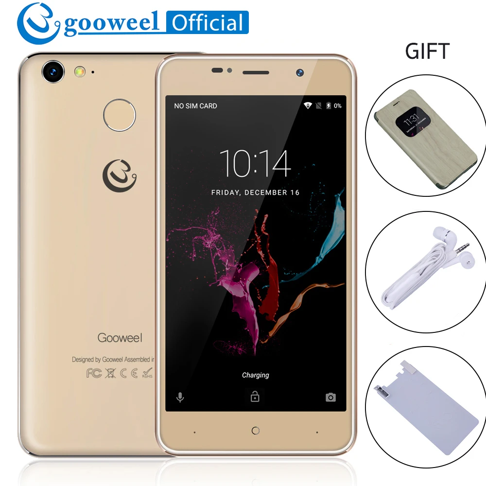 Gooweel M15 4 г мобильного телефона отпечатков пальцев MTK6737 Quad core 5 0 дюймов HD Android6.0