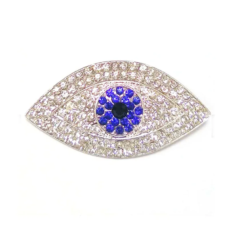 

100pcs Women's jewelry Lucky turkey Blue eye rhinestone Crystal Evil angle Eye Brooches tears pins