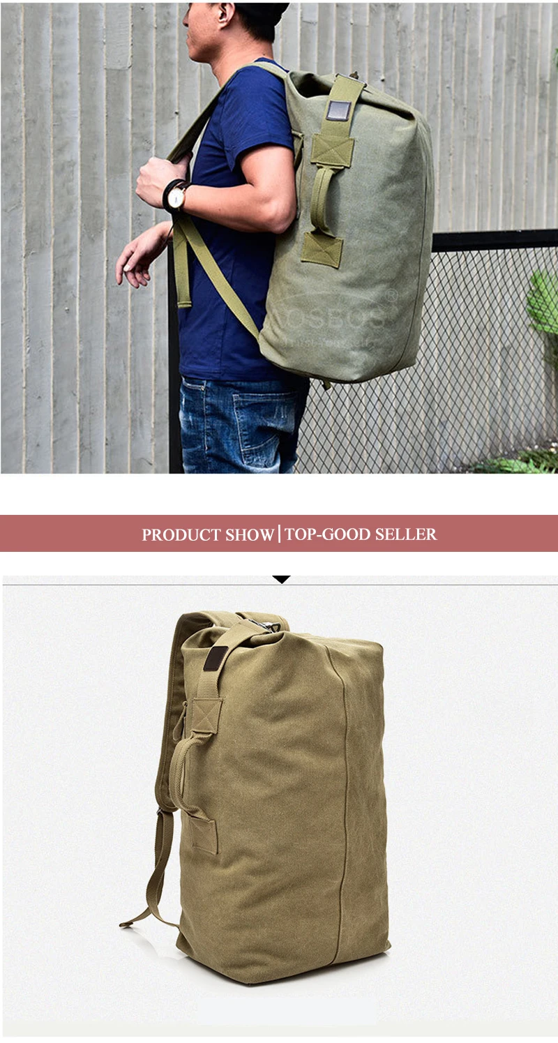 Aosbos 2019 для мужчин сумки большой ёмкость Дорожная сумка Мода Холст Путешествия Рюкзак дизайнер мужской сумки на плечо Tote багаж