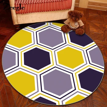 

Zeegle Nordic Style Round Carpet For Living Room Coffee Table Room Bedroom Rug Soft Kids Play Mat Computer Swivel Chair Cushion