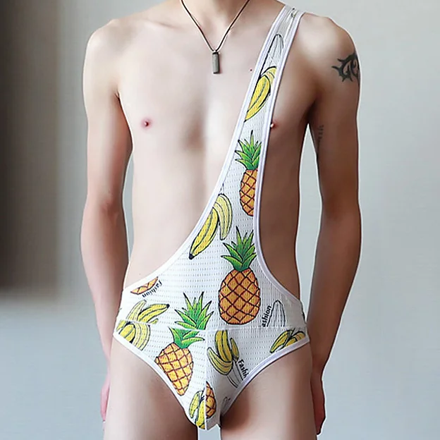 

Mesh Men Singlet Leotard Bodysuit 2019 New style Male Underwear Sexy Fishnet Man Jumpsuits Wrestling Bodybuilding Wear