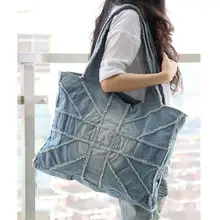 Новая Европейская и американская мода Женская дорожная сумка через плечо джинсовые сумки