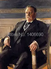 TOP art work -Christmas present # USA America President William Taft -24″ inch -handpaint oil painting on canvas