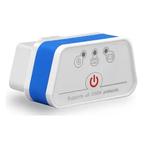 WHITE BLUE Vgate iCar2 ELM327 Bluetooth OBD 2 сканер Икар 2 Мини elm 327 Авто obd2 диагностический инструмент Интерфейс для android протоколы бортовой диагностики версии II - Цвет: WHITE BLUE