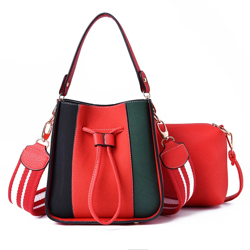 HISUELY جديد بولسا الأنثوية النساء دلو حقيبة يد صغيرة مركب Crossbody مجموعة الحقائب أعلى-حقائب بيد المرأة حقيبة ساع واسعة