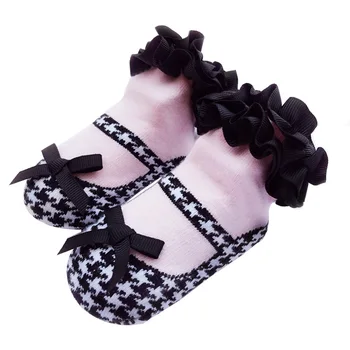 

1 pair Baby Socks Baby Girls Princess Floor Socks With Bow Lace Autumn Winter New Cotton Cute Infant Socks 0-2Y