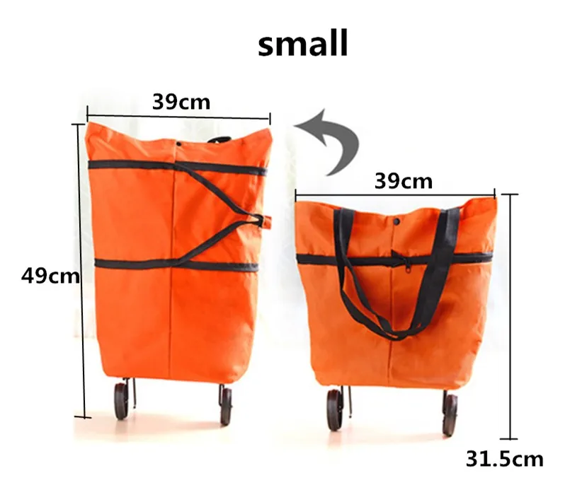 New Compact Foldable Shopping Bag With Wheels, ExParis