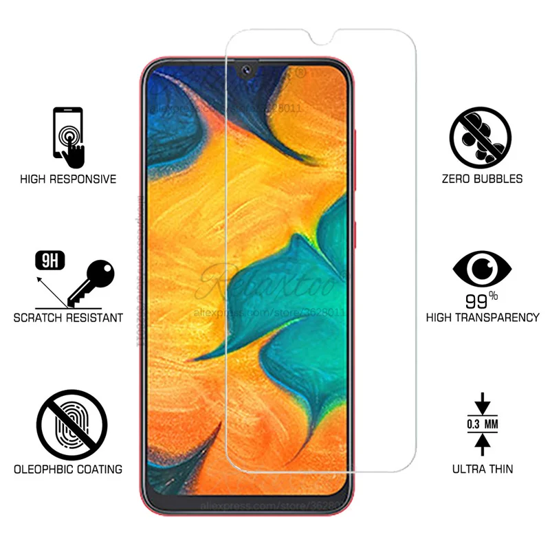 Закаленное стекло для samsung Galaxy A70 A60 A50 A40 A30 A20 A10 Защитная пленка для экрана для samsung A30 A305F