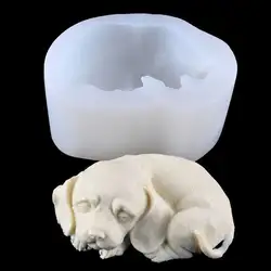 3D собака силиконовые формы для свеч милый щенок мыло формы для шоколада для выпечки ручной работы судов плесени