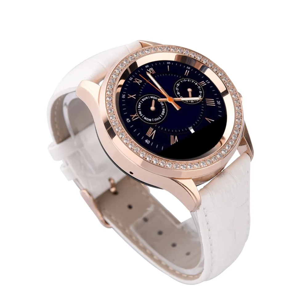 Смарт Часы женская Мода MTK2502 УФ Detect CVC6.0Capacitive Сенсорный Экран Bluetooth 4.0 Водонепроницаемый Поддержка Мониторинга Здоровья