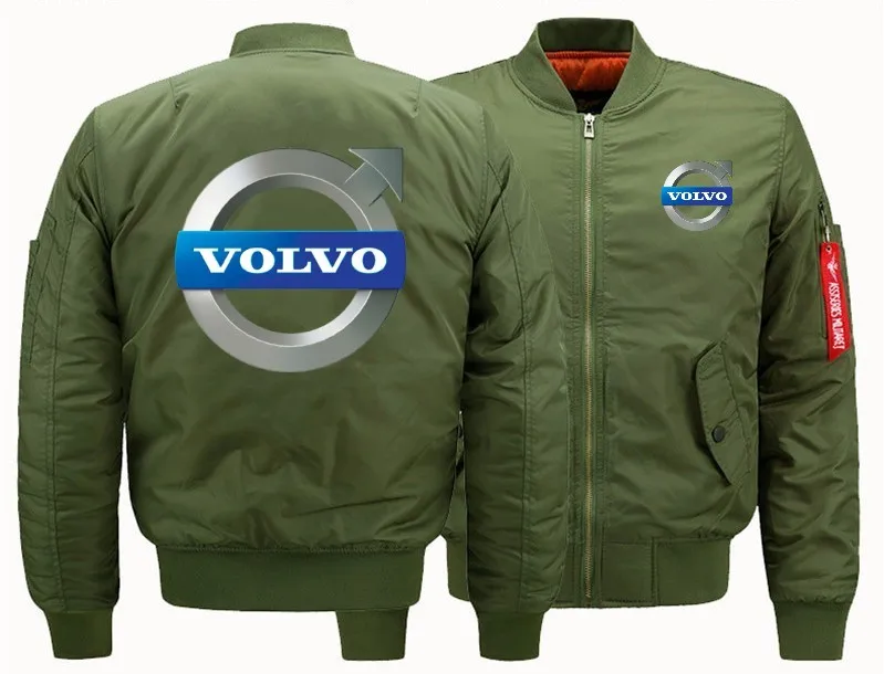 فولفو الرجال منفذها الطيران تحلق سترة الشتاء رشاقته الدافئة سستة الرجال جاكيتات أنيمي الرجال عارضة معطف
