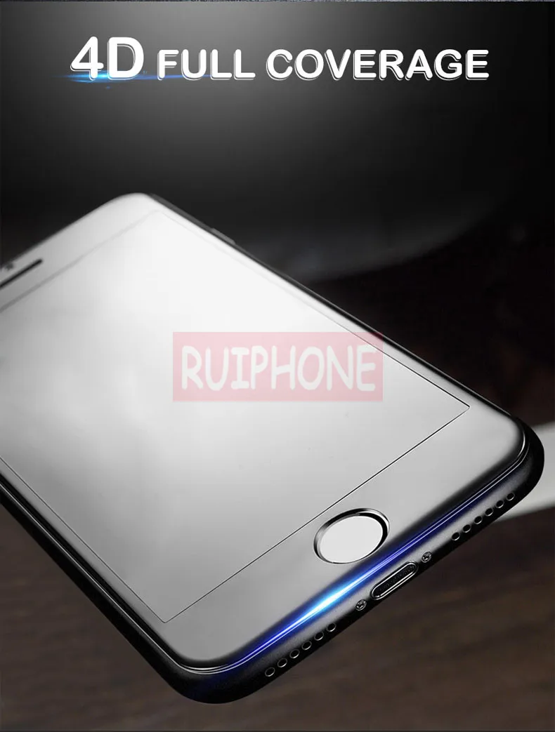 4D закругленные края полное покрытие экрана протектор для iPhone 7 6s 8 6 закаленное стекло на Apple iPhone 6 S 6s 7 8 Plus стеклянная пленка