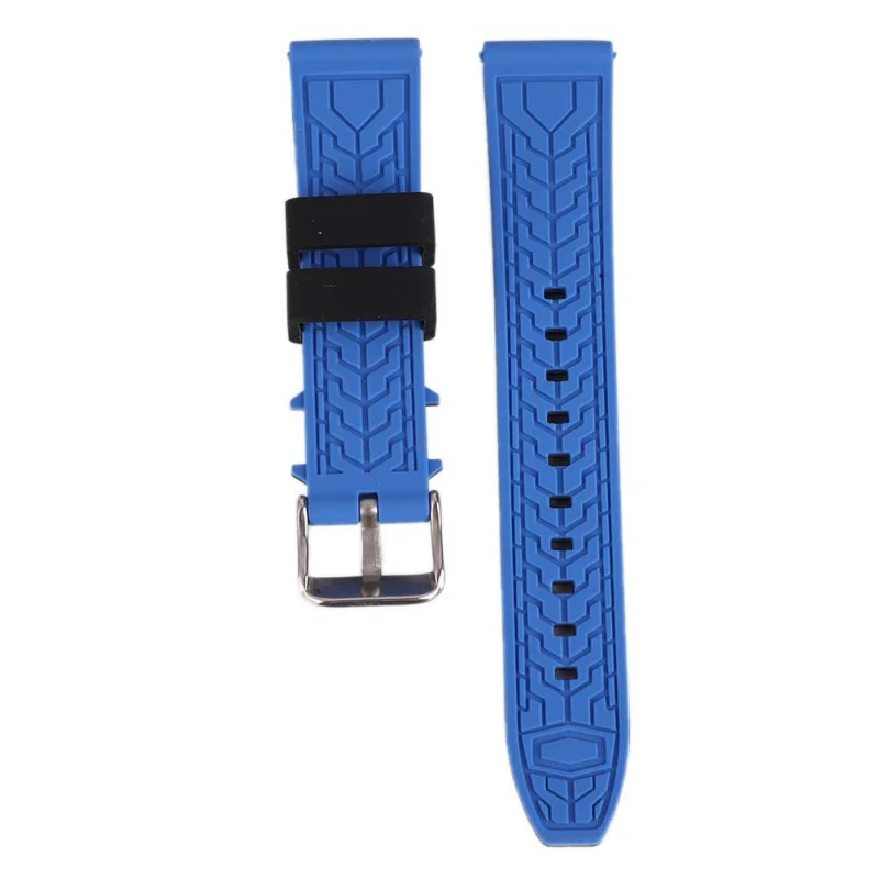 20 мм 22 мм 24 мм 26 мм Мужские часы с силиконовым ремешком ремешок спортивный дайвер водонепроницаемый резиновый ремешок заменить Мужские t - Цвет ремешка: Синий