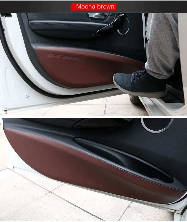 TPIC резиновый уплотнитель двери автомобиля против-kick Pad Стикеры ультра-тонкая кожа ПВХ двери защита боковой Защитная пленка с закругленными краями для BMW E90 F30 F34 F10 стайлинга автомобилей