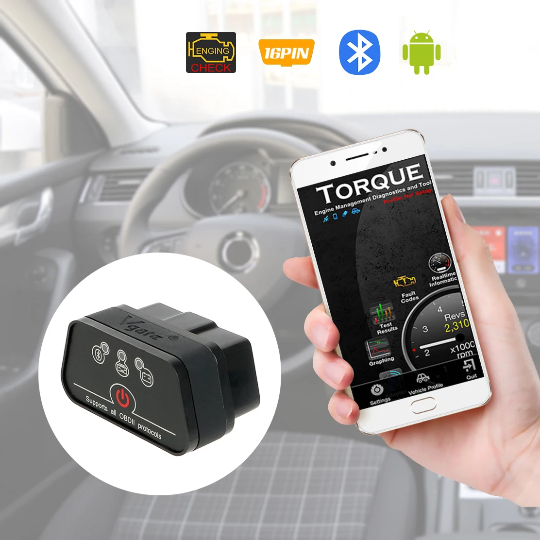 LEEPEE Icar2 OBD2 ELM327 V1.5 для Android Bluetooth адаптер автомобильный диагностический инструмент автомобильный считыватель кода ошибки Автомобильный скан... LEEPEE Icar2 OBD2 ELM327 V1.5 для Android Bluetooth адаптер автомобильный диагностический инструмент автомобильный считыватель кода ошибки Автомобильный скан...