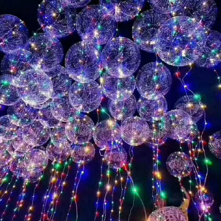 1 шт. креативный светящийся светодиодный шар красочные прозрачные круглые воздушные шары светится в темноте игрушки подарок