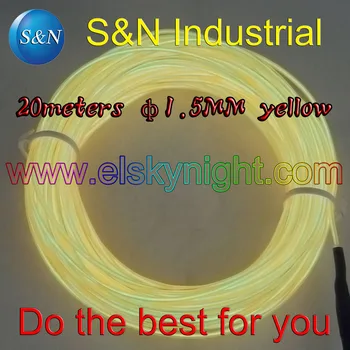 

Yellow 20M Flexible Wire Rope Tube Neon Light &100-240VACinverter for holiday,party,festival and house decoration freeshipping