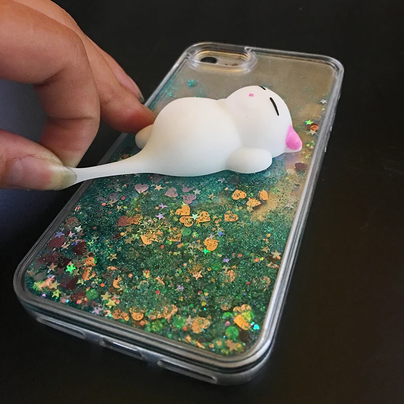 Case for iPhone X 6s 5 SE Case 3D Soft Silicone Cat Squishy Kneading Silicon TPU Phone Case Cover for iPhone 6P 7P 7 8P (17)