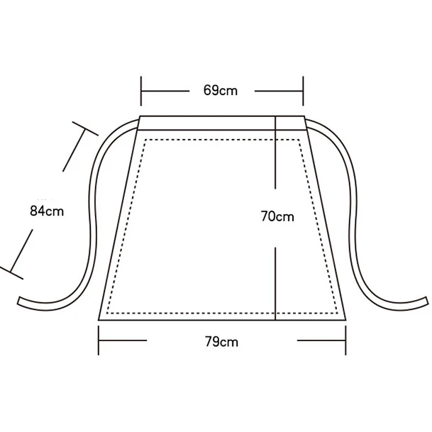 Pure color kitchen apron for women men Chef waiter coffee shop barbecue hairdresser aprons custom logo gift Bibs wholesale