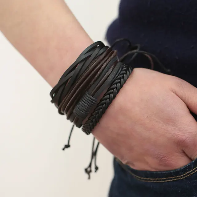 Bracelets Bangles Mens Leather 2018 Pulseira Masculina Bracelets Bangles Mens Leather 2018 Pulseira Masculina Jewelry Charm Bileklik Pulseiras Boyfriend Friend