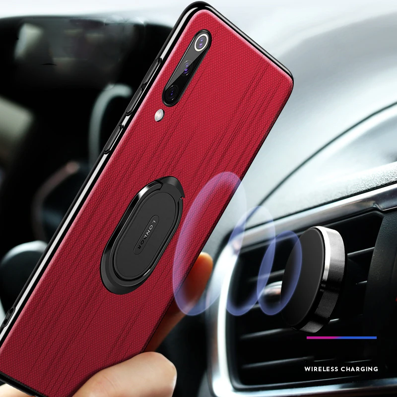 

Mi9 PU Leather Cases for Xiaomi Mi 9 Case 6.39'' Finger Ring Holder Soft Phone Cover for Xiaomi Mi 9 Cover Xiomi 9 Bracket Shell