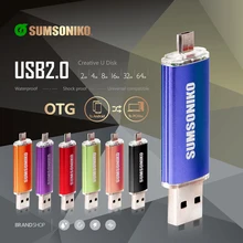 SUMSONIKO USB 2.0 OTG Pen Drive For All Android Phone USB Flash Drive Fashion USB Stick Gift Memory Stick 64GB 32GB 16GB 8GB 4GB