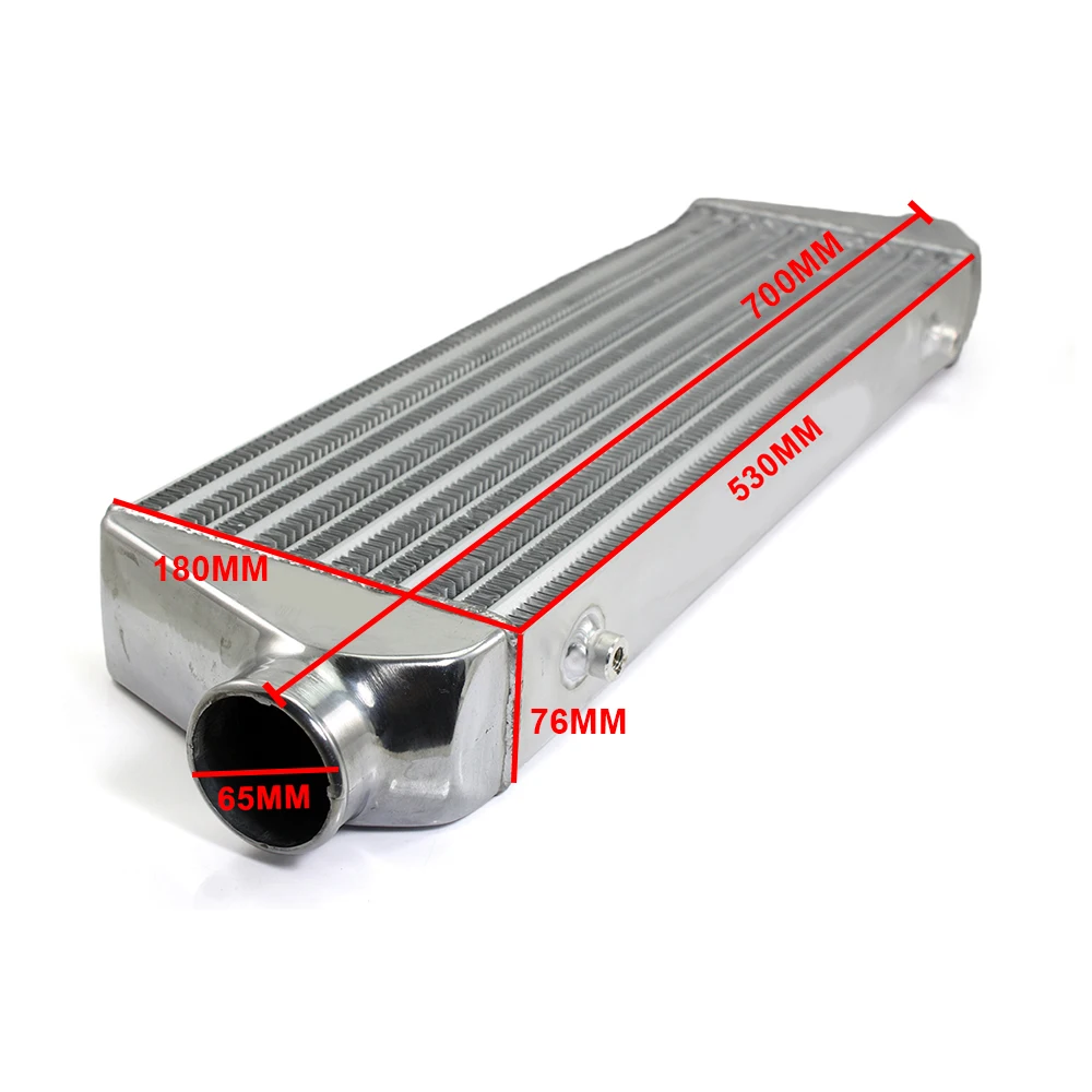 R-EP Универсальный алюминиевый интеркулер 530x180x65 мм 2,5 дюйма на входе 65 мм на выходе для холодного воздуха для турбо автомобиля