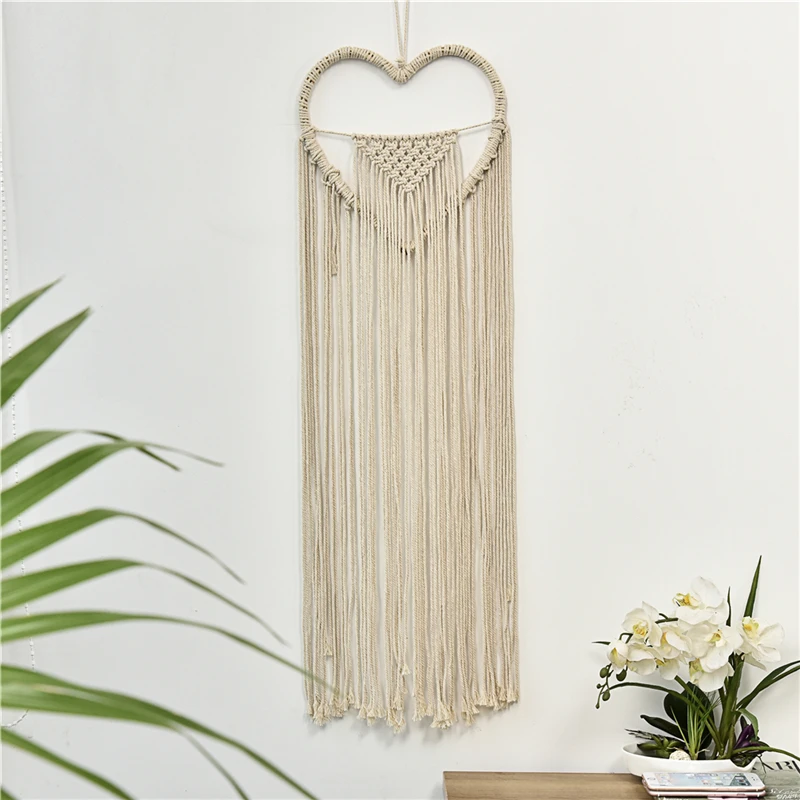 Cotton Yarn Dreamcatcher With Tassels Handmade Wall Hanging Macrame Retro Kids Craft Girls Room Baby Indian Decorations For Home