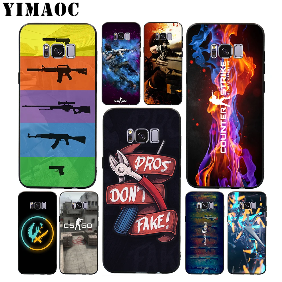 Мягкий чехол с логотипом YIMAOC Cs Go для Samsung Galaxy S10 S10e S9 S8 A6 Plus S7 S6 Edge A7 A5 A3 J6 Note 9 8 |