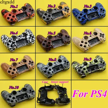 

cltgxdd Front Back Hard Plastic Upper Housing Shell Case With Inner Support for PS4 Wireless Controller Cover