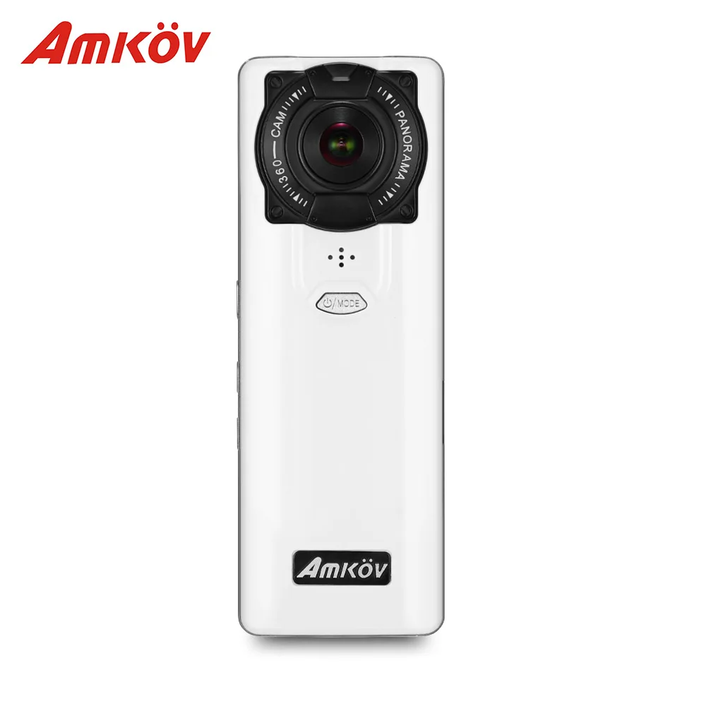 

Amkov VR-P360 V360 Handheld 4K WIFI 360 Cameras Dual 220 HD Wide Angle FishEye Lens Panoramic Cameras App Control Support VR