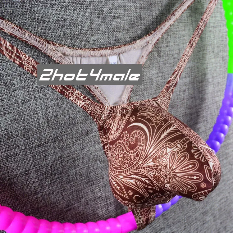 

New! Men's Underwear G-String Thong Contoured Pouch Bulge Bud Grape Smugglers Paisley Prints