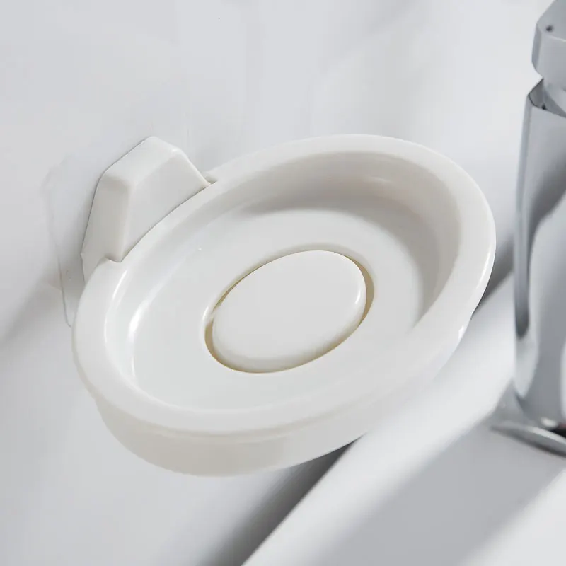 Oval drain soap box Sucker wall hanging Creative bathroom home free punching lo1016407 | Обустройство дома