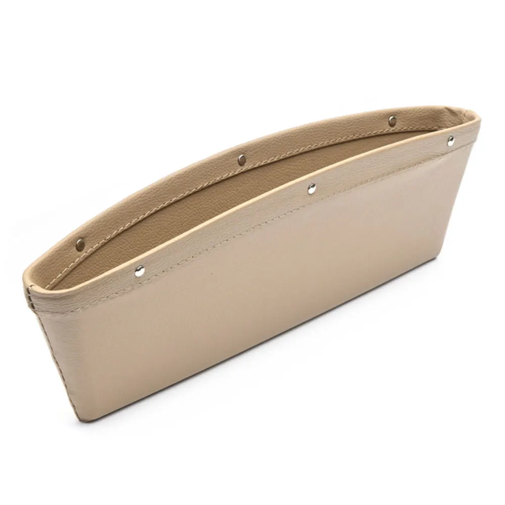 Beige Vehemo автомобильное сиденье зазор автомобильный ящик для хранения открытка-коробка слот для монет Чехол для автомобильного сиденья зазор Карманный ящик для хранения Высокая емкость Авто - Название цвета: Beige
