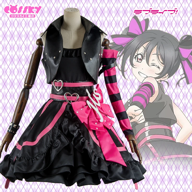 

Anime Love Live Arcade Game 3 Three Generation Nico Yazawa SJ Cosplay Costume Lolita Sweet Lovely Dress H