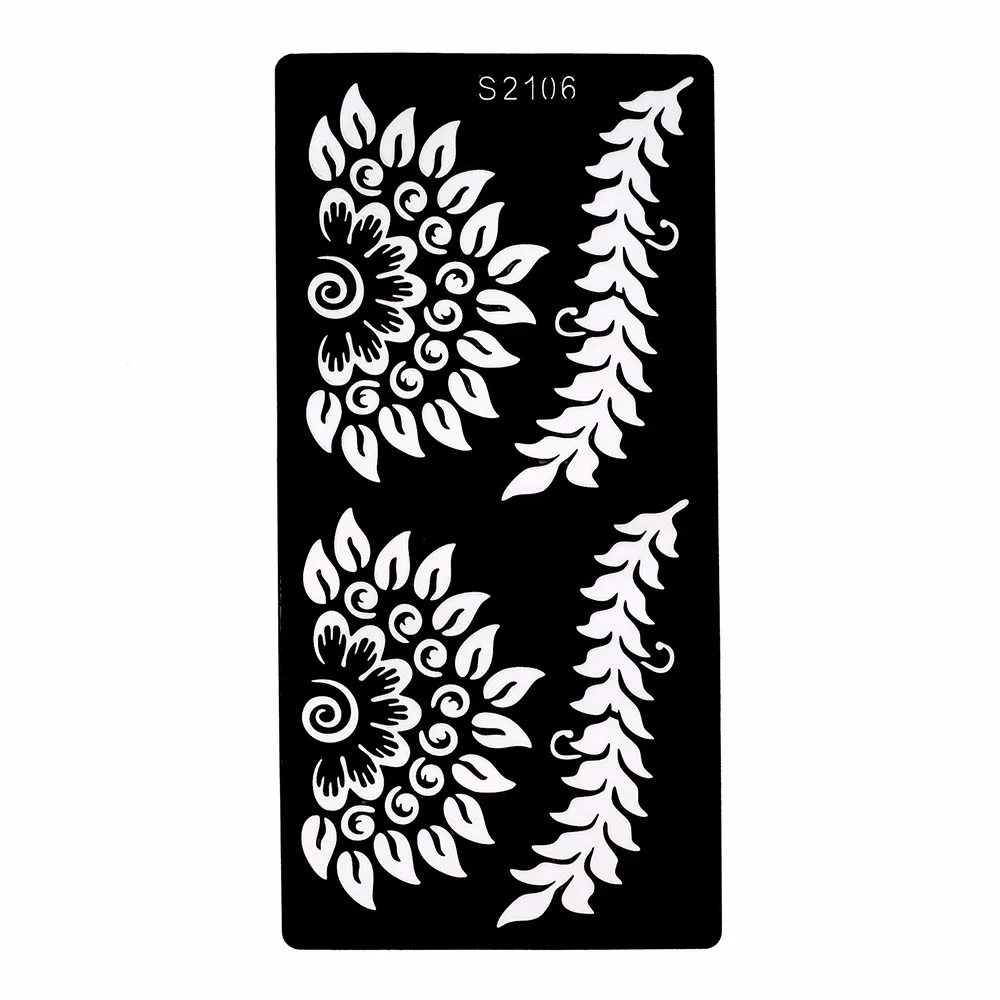 1 Piece Hollow Henna Tattoo Stencil Airbrush Painting Flowers Branch Female Arm Body Art Henna Tattoo Template Originality S2106