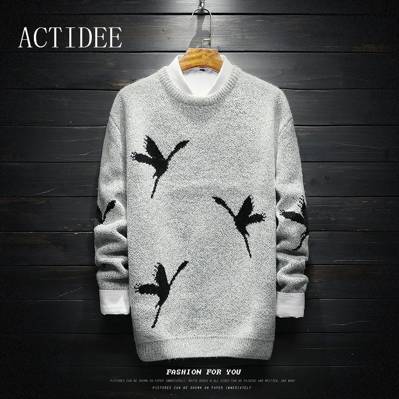 Для мужчин британской моды жаккардовый свитер Пуловеры для женщин любителей