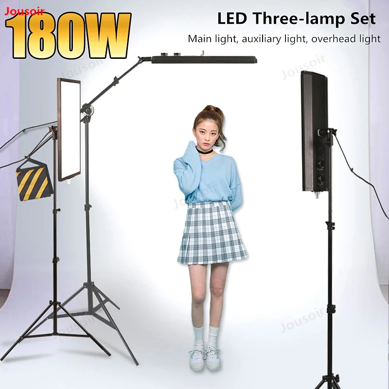Светодиодный светильник, набор для фотосъемки, 180 Вт, трехламповый студийный набор для фотосъемки, лампа для портретов, заполняющий светильник, студийный светильник, комплект CD50 T11