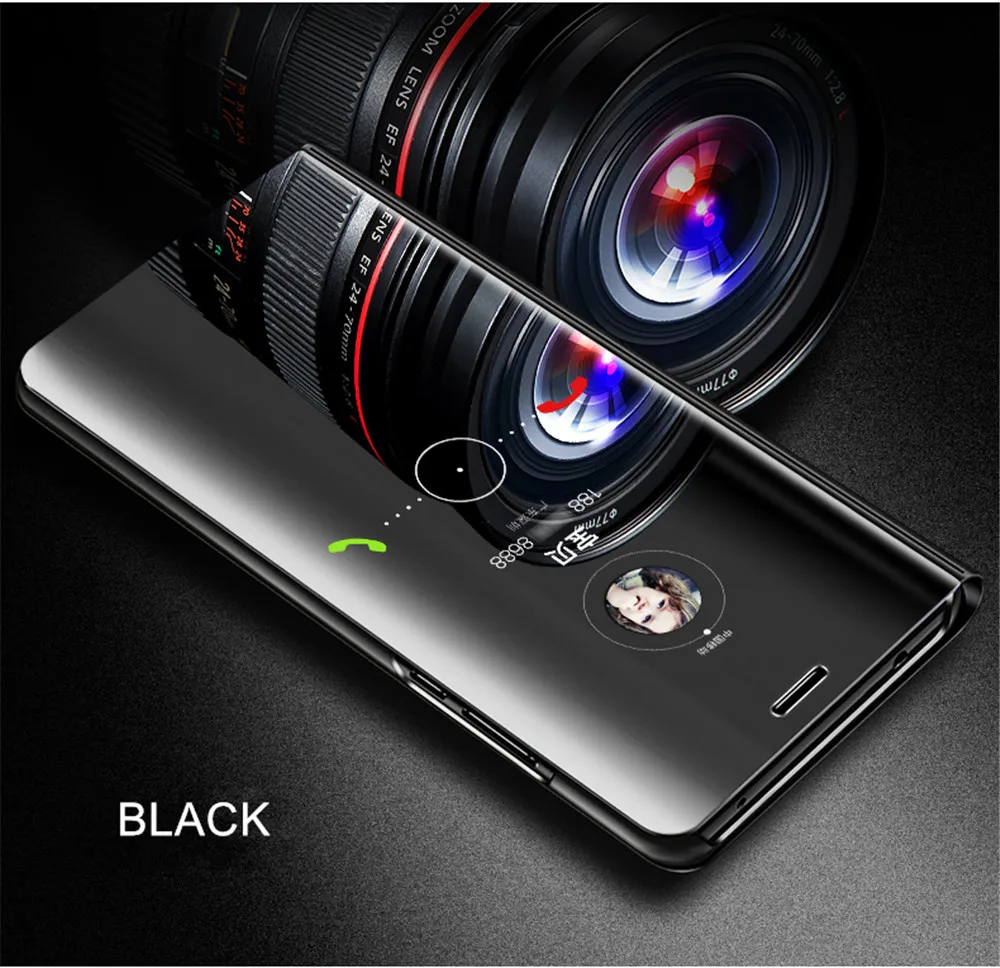 Роскошный умный зеркальный флип-чехол для Huawei P30 Pro P20 Lite Nova 2i 3 3i 4 чехол для Huawei P Smart Plus Y6 Y7 чехлы