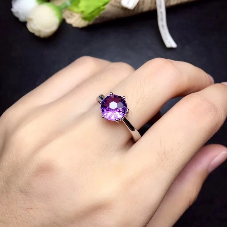 Simple And Exquisite 925 Silver Amethyst Ring Special Price To Attract Attention Rings Aliexpress
