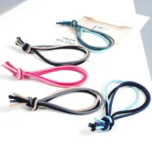 1 шт., веревка для волос для девочек, простые трехслойные завязанные аксессуары для волос, резинки, трехцветные резинки для волос, кольцо G0409