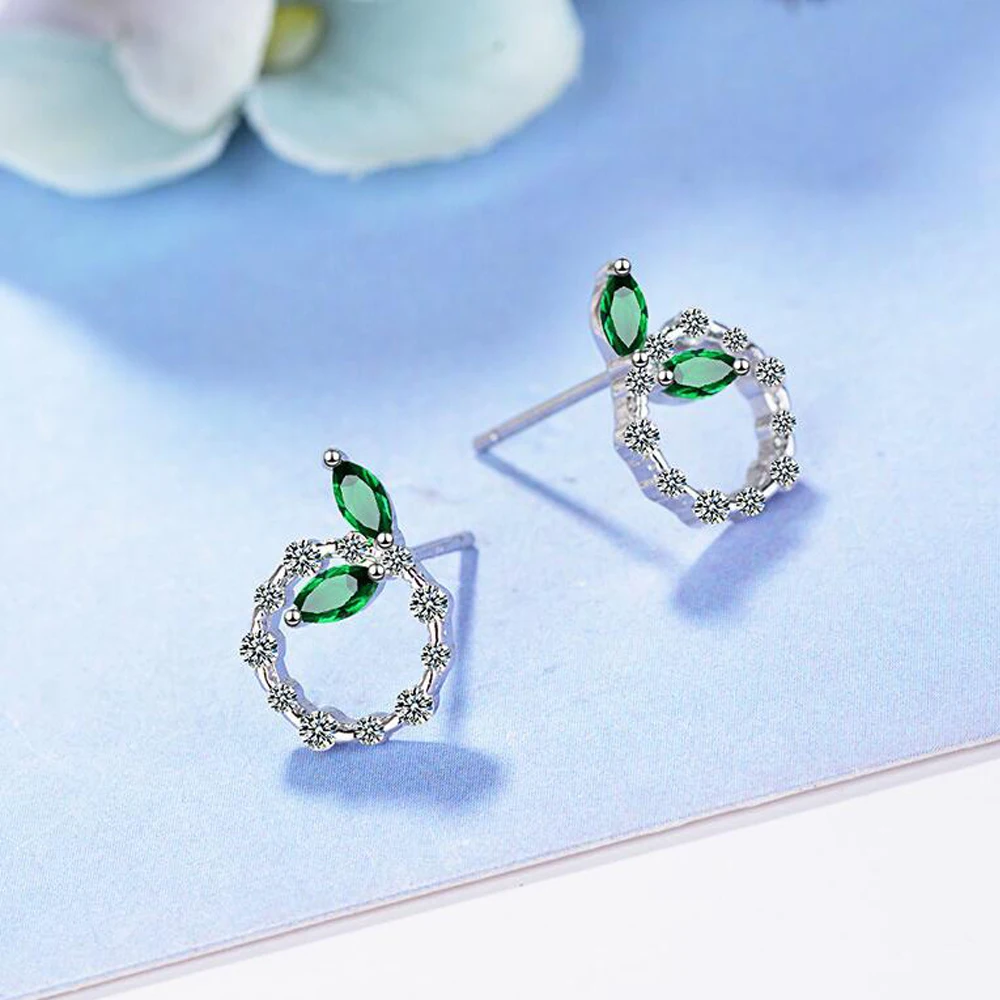 leaves stud earrings silver 925 (4)