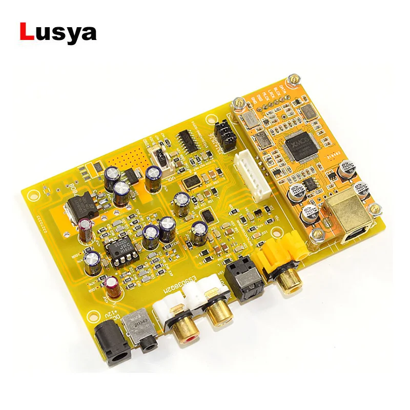 Triple Switch DAC Decoder Board ES9038 Q2M DC 12V Support Fiber Coaxial USB Input HiFi Audio Amplifier Board