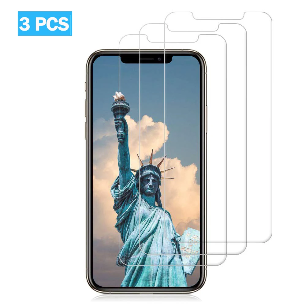 

3PCS X XS Glass for iPhone X XR XS Max Screen Protector Tempered Glass 8 7 6 6S Plus 5 5S SE 4 4S Screen Protector Film For 8 7