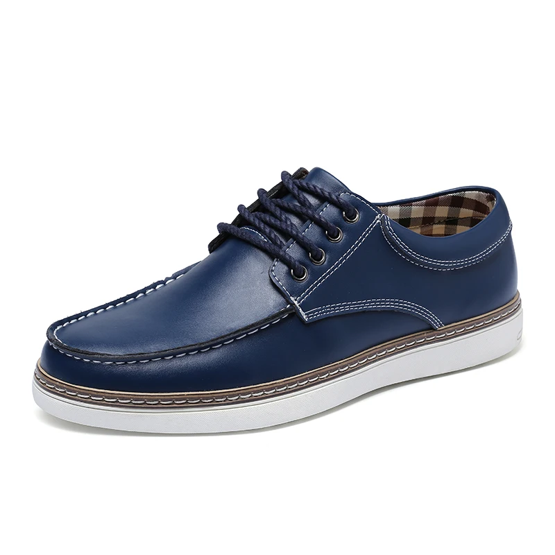 Genuíno laranja Homem 39 47 Borracha Alta Qualidade Homens Calçados Antiderrapante Black Sapatos Negócios azul De Couro 2018 marrom Brown Confortável Preto Casuais Tamanho qBFWpTIwB