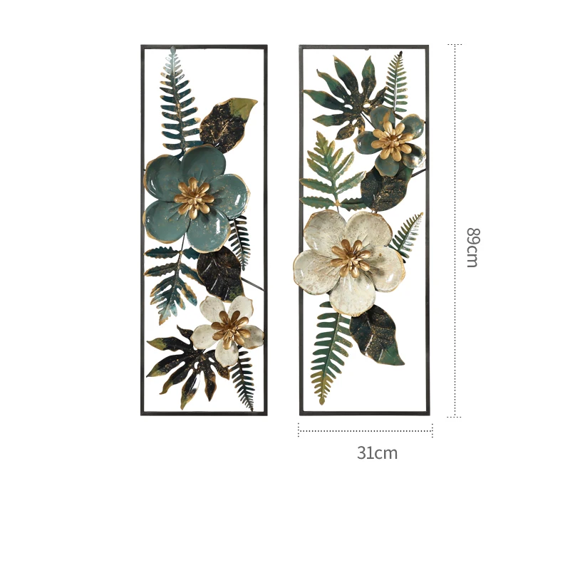 Online Amerikanischen Kreative 3D Stereo Schmiedeeisen Künstliche Blume Wand Hängen Ornament Dekoration Hause Wohnzimmer Hintergrund Wandbild Kunst