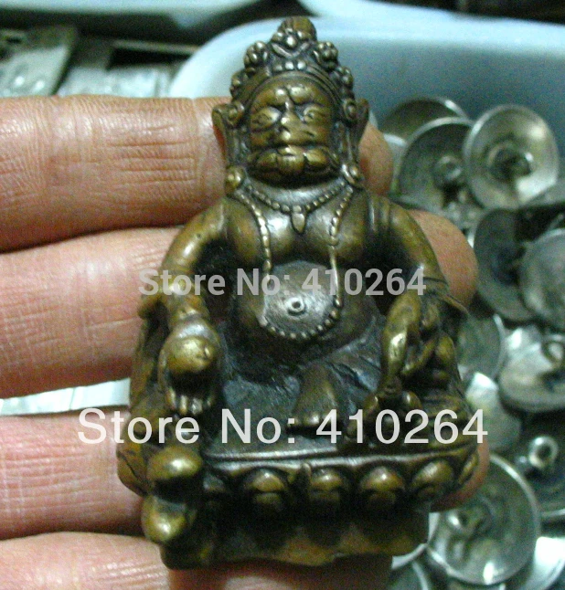 

8 cm bronze statue Oblation god of wealth Tibet buddha (A0314)