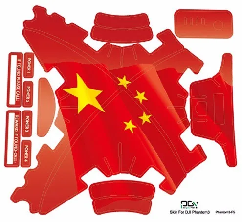 PGY DJI Phantom 3 Accessories Phantom3 Stickers 3M Graphic Wrap Skin Skins Decals Quadcopter Drone Parts