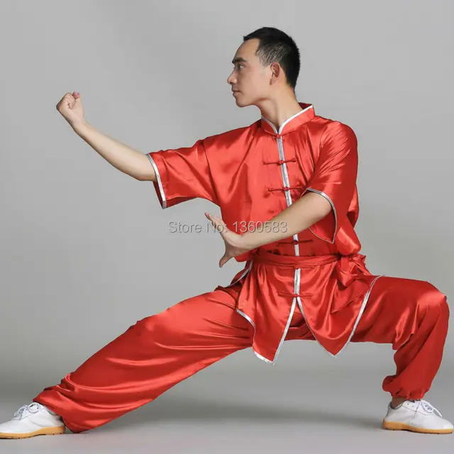 Chinese style Satin Kung Fu Suit short sleeve Martial Art Chinese style Satin Kung Fu Suit short sleeve Martial Art