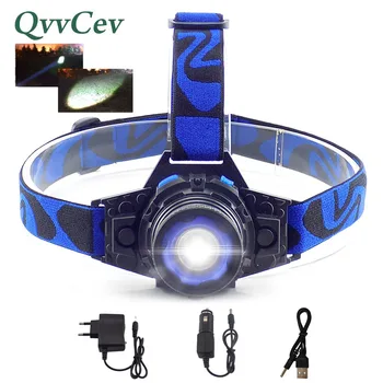 

High Power Q5 LED Headlight Headlamp Rechargeable Battery lampe frontale Head light Torch flashlight For Camping fishing bike